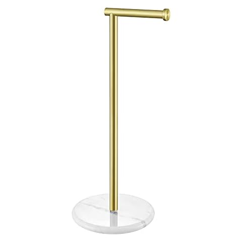 KES Gold Free Standing Toilet Paper Holder Cover