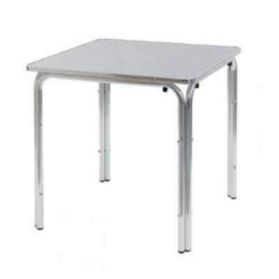 Europe Best Price Furniture Q80 4 G – Mesa de Aluminio Apilable Cuadrado de 80 x 80 cm de cuatro patas