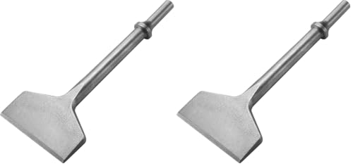 Image of Air Hammer Chisel Bits, Firecore 3 Inch Wide Air Floor Scraper 0.401 in Shank Tile Thinset Scaling Adhesive Removal, Impact Pneumatic Air Hammer Chisel Spring Attachments - FS18375 (Pack of 2)