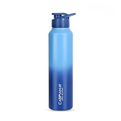 Image of Caspian Hike Stainless Steel Sipper Water Bottle 1 Ltr (Litre) for School, Fridge, Office, Gym, Home-Ideal for Adults, Men, Women, Kids, Boys, Girls-1000ml Leakproof, Rust free, Eco-Friendly, B Hor