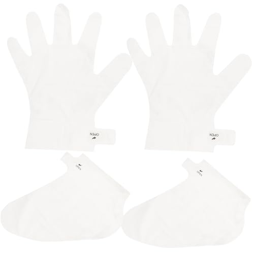 WRITWAA 2 Piezas Exfoliante De La Mano y La De Pie Pies Removedor De Piel Áspera Para Pies Calcetines Para Pelar Los Pies Pie Mano Guantes
