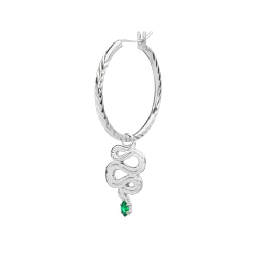 Pendiente individual Marlù 33OR0028-V de acero plateado con circonita cúbica talla M