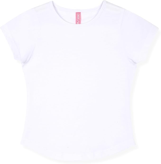 Girls 6 Pack Basic Tshirt Soft Breathable Cotton Tees for Everyday Wear Classic Crew Neck Short Sleeve Tees - Image 4