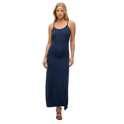 Superdry Damen Athletic Essentials Maxi-Trägerkleid aus Jersey Kräftiges Marineblau 42