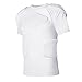 Eicolorte Football Compression Shirt Padded Shirt Youth Baseball Chest Protector Youth Football Compression Shirt Rib Protectors for Basketball Rugby Lacrosse (2XL)