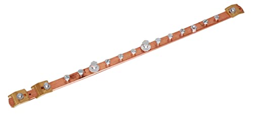 Rail de terre Hager UZ020 20 x 5,2 broches en cuivre pour une mise à la terre stable