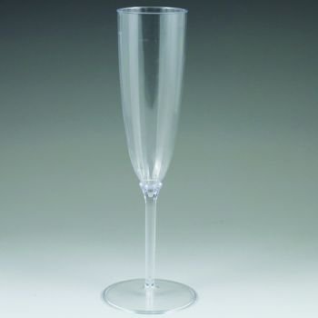 Lumiere 5oz Plastic Champagne Flutes Glasses, 1 Piece Design 8 Per Box