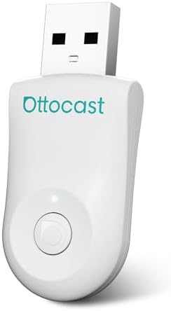 OTTOCAST Mini 2025 Wireless CarPlay & Android Auto 2-in-1 Adapter, Fast Stable Connection, Plug & Play for iPhone & Android Devices (White)