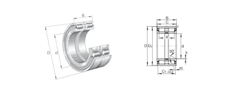 Roulement SL04 5012 PP NR à deux rangées de rouleaux cylindriques 60X95X46 mm - 2