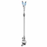 Portalenza Telescopica per Pesca in Lega di Alluminio con Snodo Orientabile E Protezioni in Silicone Morbido per Rimozione Rapida Universale da, Argento