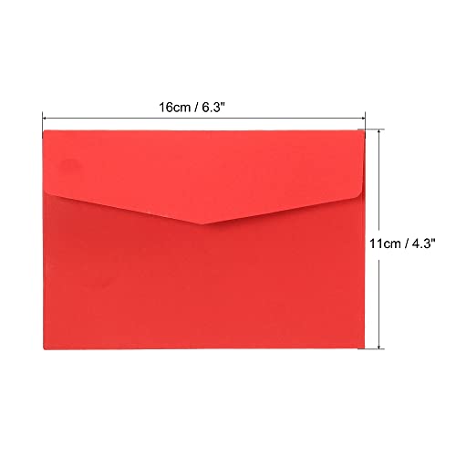 PATIKIL Invitations Envelopes, 10 Pack Colorful Blank Cards for Birthdays Wedding Red - Image 2