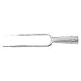 NUOBESTY Stahl Gartengabel Zweizinkig 2 zinken Gabelkopf Robust für Bodenbearbeitung Stallarbeit Gartenbelüftung Kompatibel mit 3,5cm Stiel