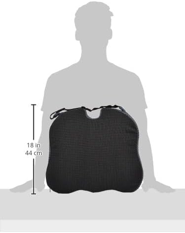 Dreamer Car Wedge Seat Cushion for Car Seat Driver/Passenger- Car Seat Cushions for Driving Improve Vision/Posture - Memory Foam Car Seat Cushion for Hip Pain (Mesh Cover,Black)