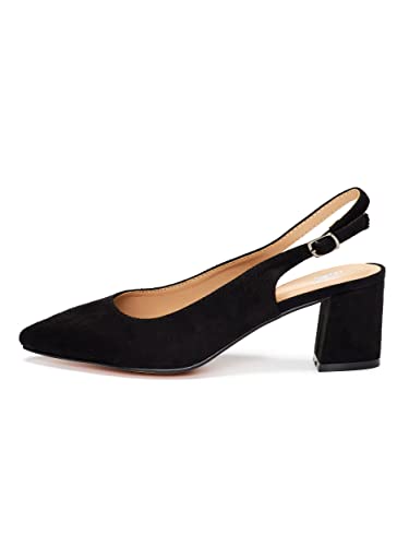 Rio Fiore Zapatos de mujer con tacón de bloque de 6 cm, 565-080-3-1, Negro , 41 EU Schmal Cover