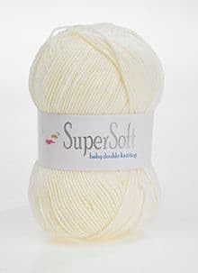 Jarol Super Soft Baby Double Knit/DK Knitting & Crochet Yarn. Great Value Baby Yarn Available in a Selection of Pastel Shades, 55% Acrylic & 45% Nylon, 330 Metres, 100g Balls, Single Ball, White
