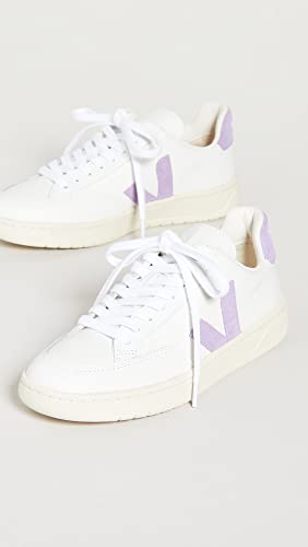 Image of Veja Women's V-12 Sneakers, Extra /White /Lavender, 6 Medium US