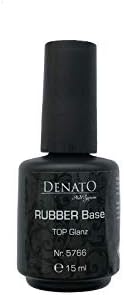 Rubber Top Glanz 15ml UV LED Top Coat Gel Scratch Resistant Soak Off Denato UK
