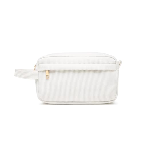 Trousse de maquillage en velours côtelé de qualité supérieure avec finitions soignées