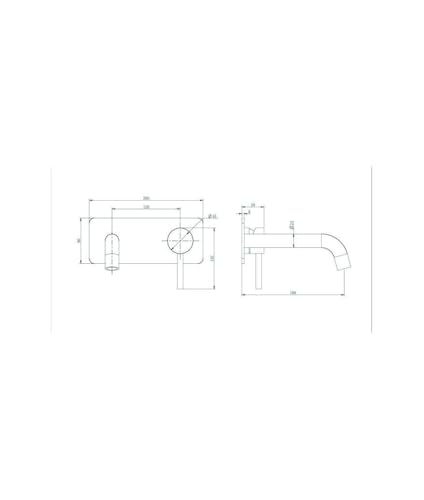 Robinet encastré mural doré LB-M811015GY pour vasque moderne