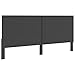 vidaXL Tête de Lit Cadre de Lit Rembourrée Tapissée Capitonnée Couchage Chambre à Coucher Maison Intérieur Gris Foncé Tissu 200x200 cm