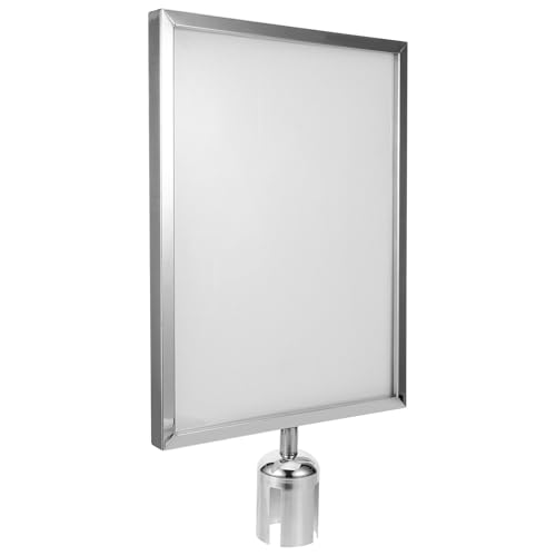 Porte-panneau pour poteau de file d'attente en acier inoxydable pour signalisation