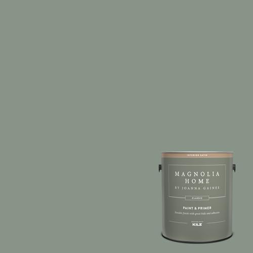 Magnolia Home by Joanna Gaines Classic Interior Wall, Ceiling, Trim Paint and Primer, Satin Finish, 1 Gallon - SILVERADO SAGE