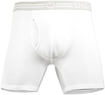 SHEATH 4.0 Men's Modal Dual Pouch Boxer Briefs | Premium Comfort Underwear White/Grey