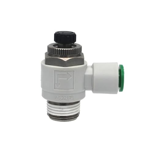 Controlador de velocidad AS1201F-M5 para regular aire neumático con conector instantáneo 5 uds 3