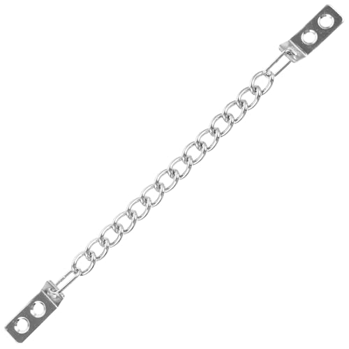 DEARMAMY Catena di Sicurezza per Porta in Metallo Nickelato Anti-effrazione Facile da Installare per Sportelli Vetrine e Mobili Design Sottile e Resistente Uso Interno Multifunzionale