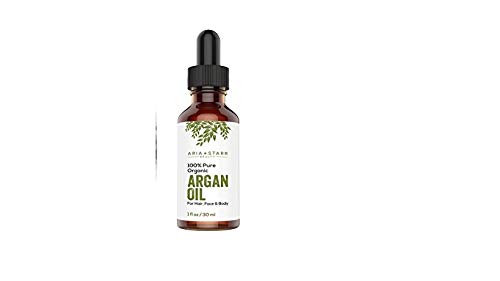 Aria StarrOrganic Argan Oil For Hair, Skin, Face, Nails, Beard & Cuticles, 30 ml