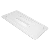 NULYLU Hotel Buffet Pan Lid with Handle, Acrylic 1/3 Size Food Cover for Commercial Catering, Steam Table