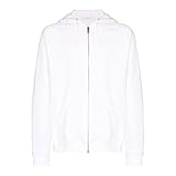 givenchy pullover herren schwarz Herren Sweatshirt mit Kapuze Givenchy Weiße Signature Kapuzenjacke mit Reißverschluss BMJ03K30AF 100, weiß, M
