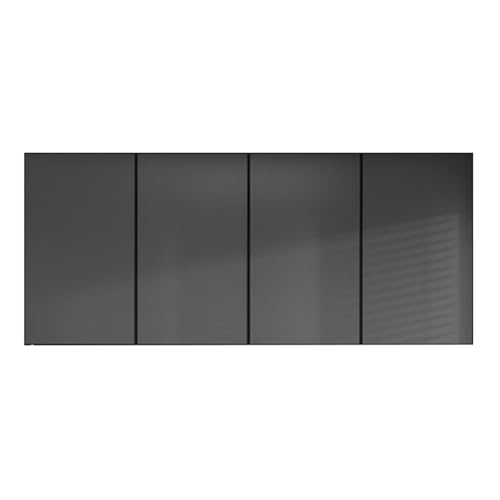 Wolnostojąca aluminiowa szafka ścienna, pływająca szafka do przechowywania do kuchni, łazienki i pralni, stylowa 60 x 60 x 30 cm, regał ścienny, oszczędność miejsca, rozwiązanie