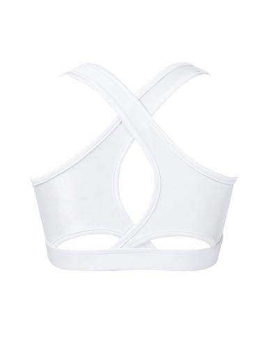 Kids Girls Plain Crop Top & Skater Skirt Set Tennis Golf Outfit 2 Piece Sport Training Tacksuit Set Activewear White&Black 10 Years4