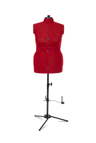 Maniquí de modistería Adjustoform Supa Fit en nailon de 8 partes rojo 2
