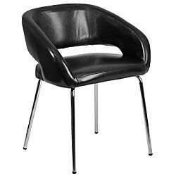 Flash Furniture Fusion Series Contemporary Black LeatherSoft Side Reception Chair