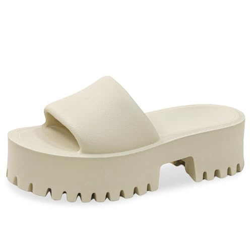 baobeijiadao Womens Backless Platform Sandals Slip On Thick Sole Waterproof Slippers Open Toe Summer Shoes for Women