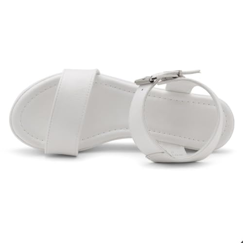 Herstyle Carita Womens Platform Sandals Open Toe Ankle Strap Flatform Wedge Casual Sandal Black White Chunky Platform Sandals Comfortable Lightweight Lug Sole Wedges for Summer3