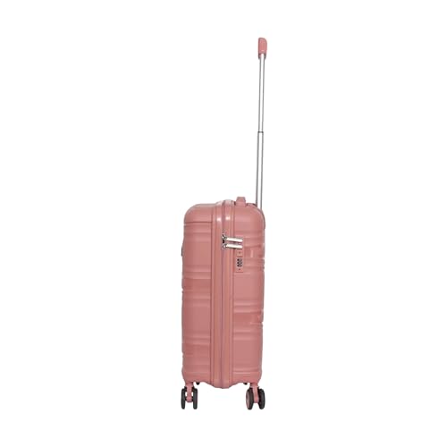 Image of Small Cabin 55 Cm Hard Sided Spinners, Expandable Travel & Luggage Bags Trolley Bag (Pink)