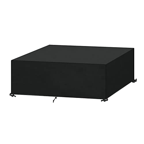 SanGlory Housse Salon de Jardin Exterieur Bache Table de Jardin, Robuste Tissu Oxford, Imperméable, Coupe-Vent, Anti-UV, Housse de Protection pour Mobilier de Jardin (180x100x71cm)