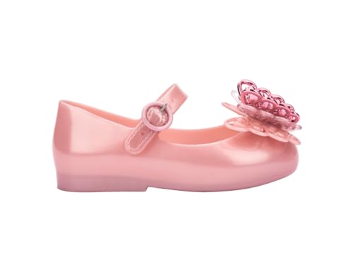 mini melissa Sweet Love Fly Mary Jane Jelly Shoes for Babies & Toddlers - Ballet Flats w/Butterfly Design & Adjustable Strap