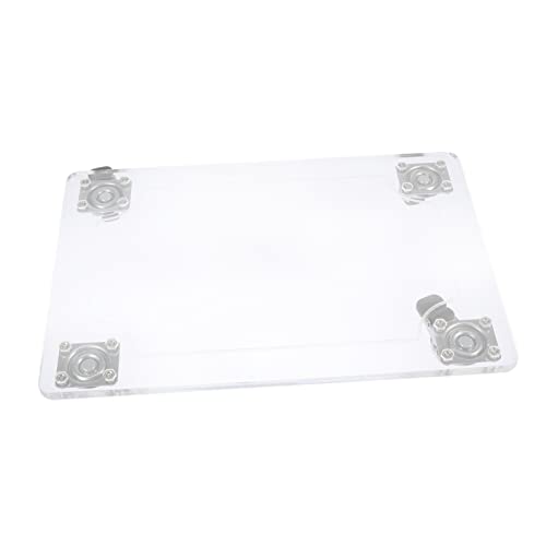 Holibanna 1Pc Movable Flowerpot Tray with Wheels Transparent Plant Pot Holder Rolling Flowerpot Base Easy Clean and Flexible Design for Indoor and Outdoor Use