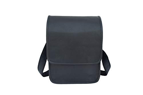 Black Leather Crossbody Messenger Bag Fits iPad/Tab Mini, Men Women Teens Satchel Handbag Sling Bags, 11 Inch Small4