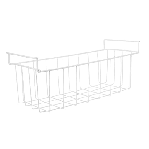 BUGUUYO Contenedor Rectangular Apilable de Almacenamiento de Alimentos Cesta de Metal con Asas para Congelador de Pecho