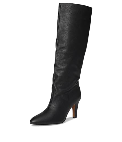 Steve Madden Women's Rizk Fashion Boot, Black Leather, 6.5
