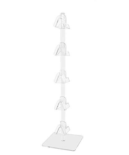 Marketing Holders Eyewear Holder Tabletop Display Stand Holds 5 Pairs of Sunglasses or Safety Glasses Clear Acrylic with Square Base for Tradeshows Expos Optical and Department Stores