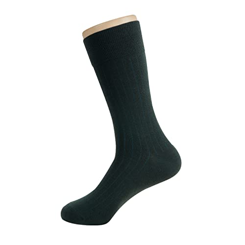 GRISIM Men's Cotton Dress Classic Rib Business Casual Socks, 3 Pairs Solid Colors (Shoe Size 8-12)2