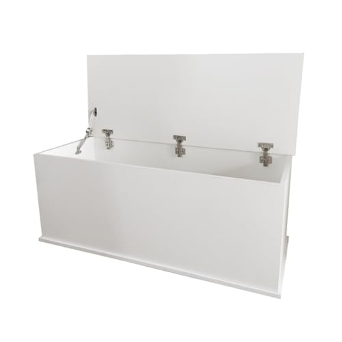 VDD Coffre de rangement bois - coffre à jouets - coffre à couvertures - largeur 100 cm - blanc