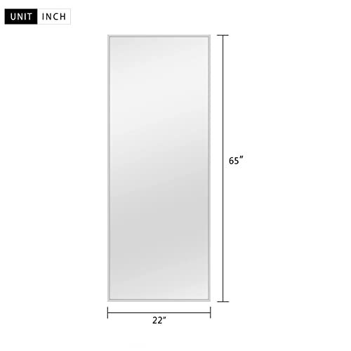 Image of NeuType Full Length Floor Mirror with Standing Holder Bedroom (Silver)