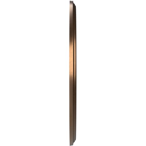 Image of Ekena Millwork CMP19BECAB Berkshire Thermoformed PVC Ceiling Medallion (Fits Canopies up to 8 3 /8 inch), 19 inchOD x 3 1 /2 inchID x 1 inchP, Metallic Antique Brass
